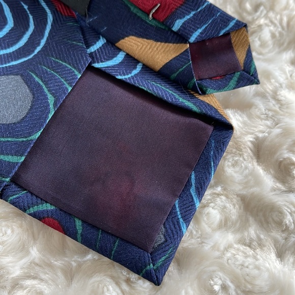 Camarillo  Men’s Silk Tie Printed Navy Multi Color NWT - Picture 9 of 9